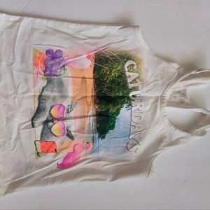 The Children's Place white tank top with design on front, size 7